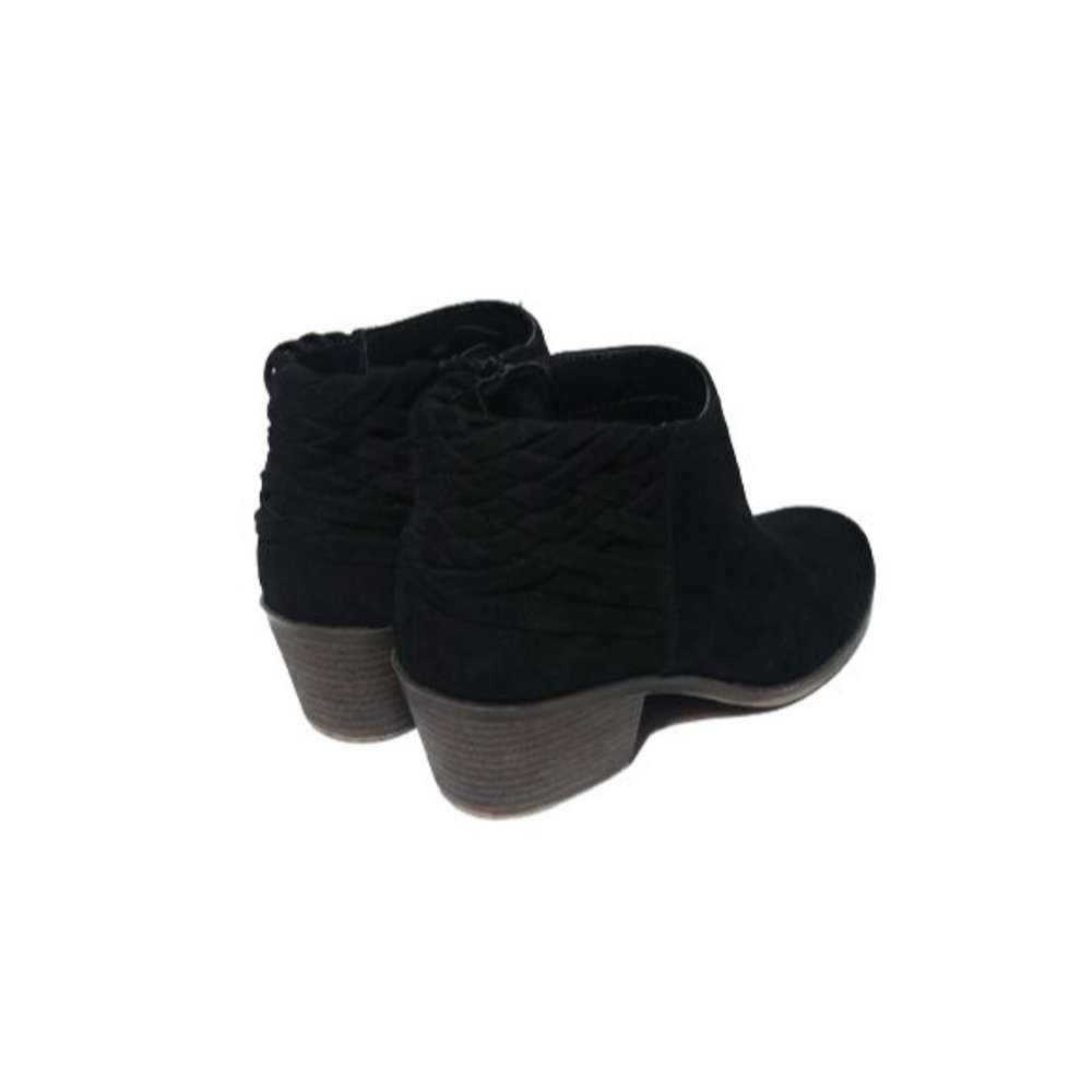 Fergalicious Bayou Woven Back Suede Ankle Booties in Black Womens Size 7 M - Picture 8 of 10